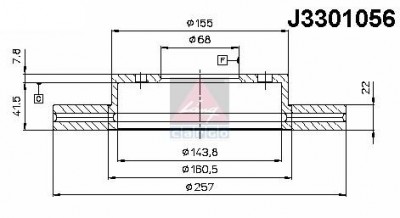 Predné 256,7mm kotúče s hrúbkou 22mm. vnútorne chladené. Minimálna hrúbka je 20mm tak merajte    30eur 900kč